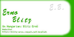 erno blitz business card